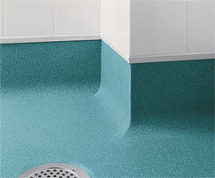 Cap and cove flooring is ideal for areas that require high levels of hygiene such as kitchens and medical areas including hospitals
